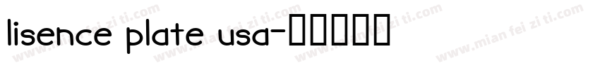 lisence plate usa字体转换